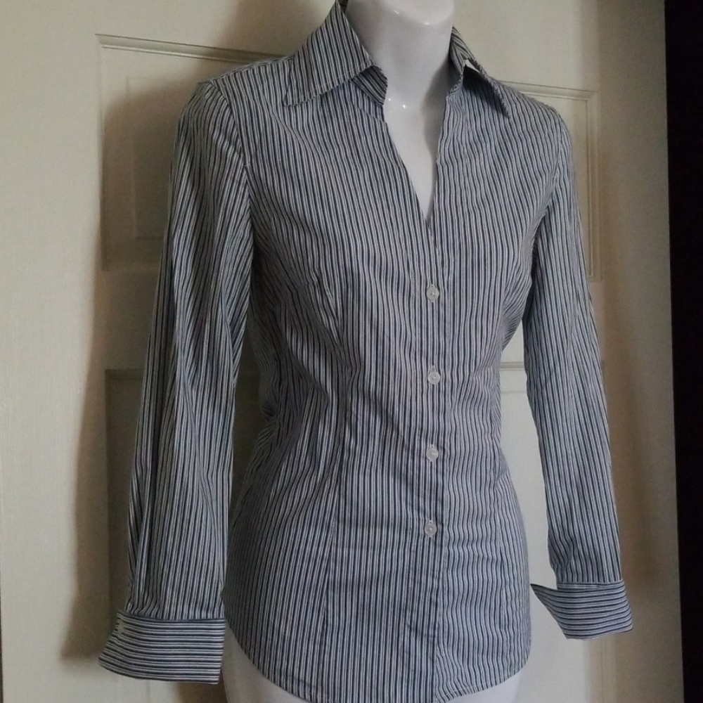 Express V-Neck Button Down - image 2